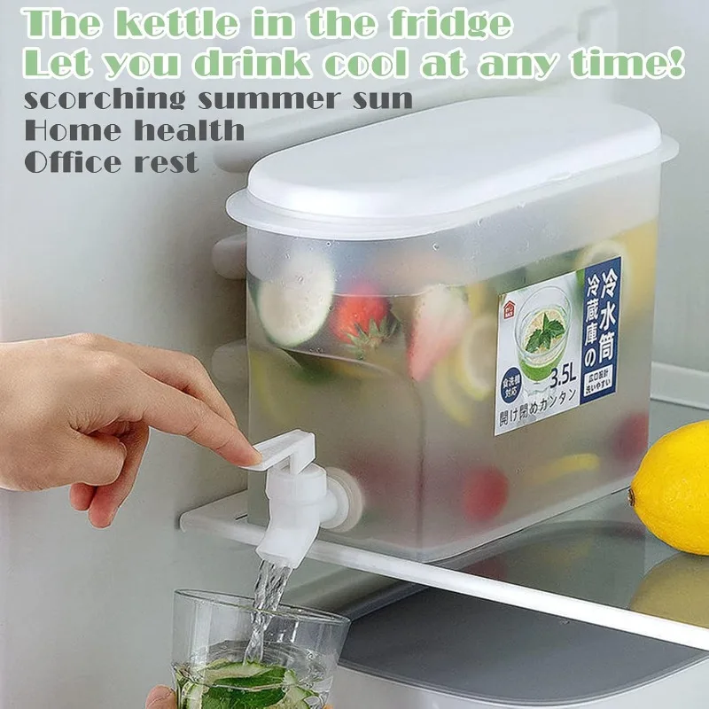 Cold Drink Dispenser - Refrigerator Water Dispenser with Faucet Cover