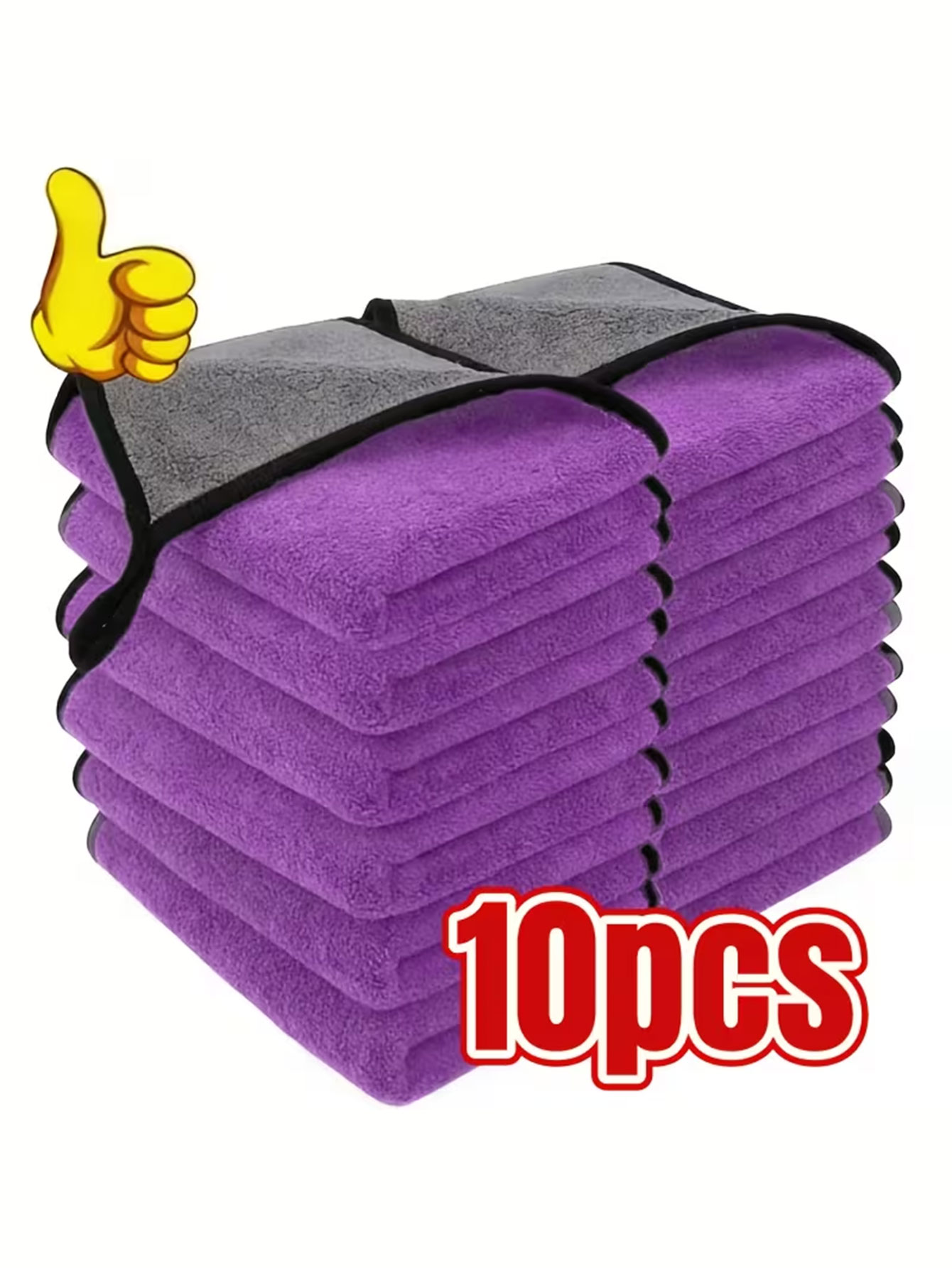 Commercial Kitchen Towels - 10-Pack Double-Sided Coral Velvet Microfiber Cleaning