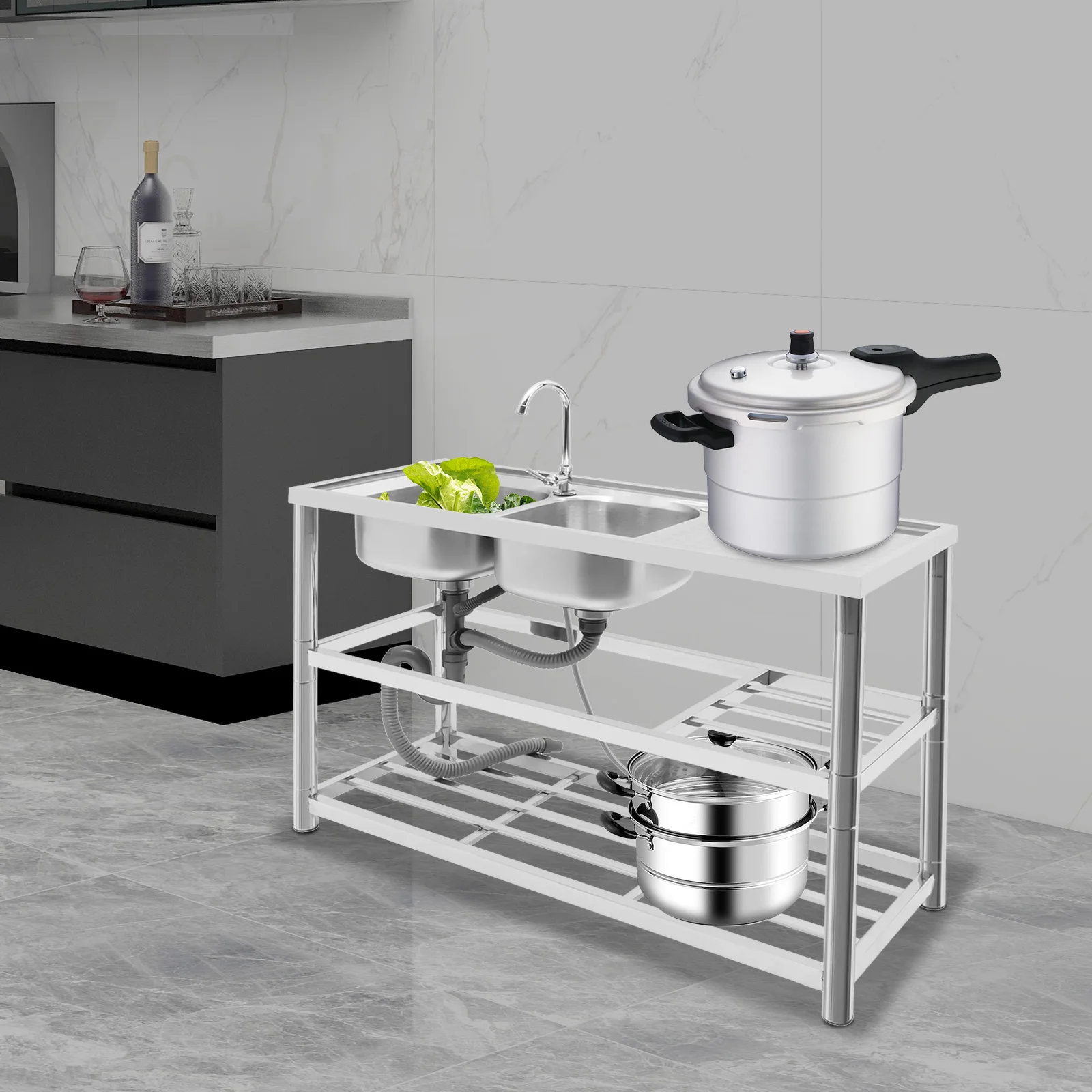 Freestanding Stainless-Steel 2 - огляд і ціна Commercial Kitchen Kitchen