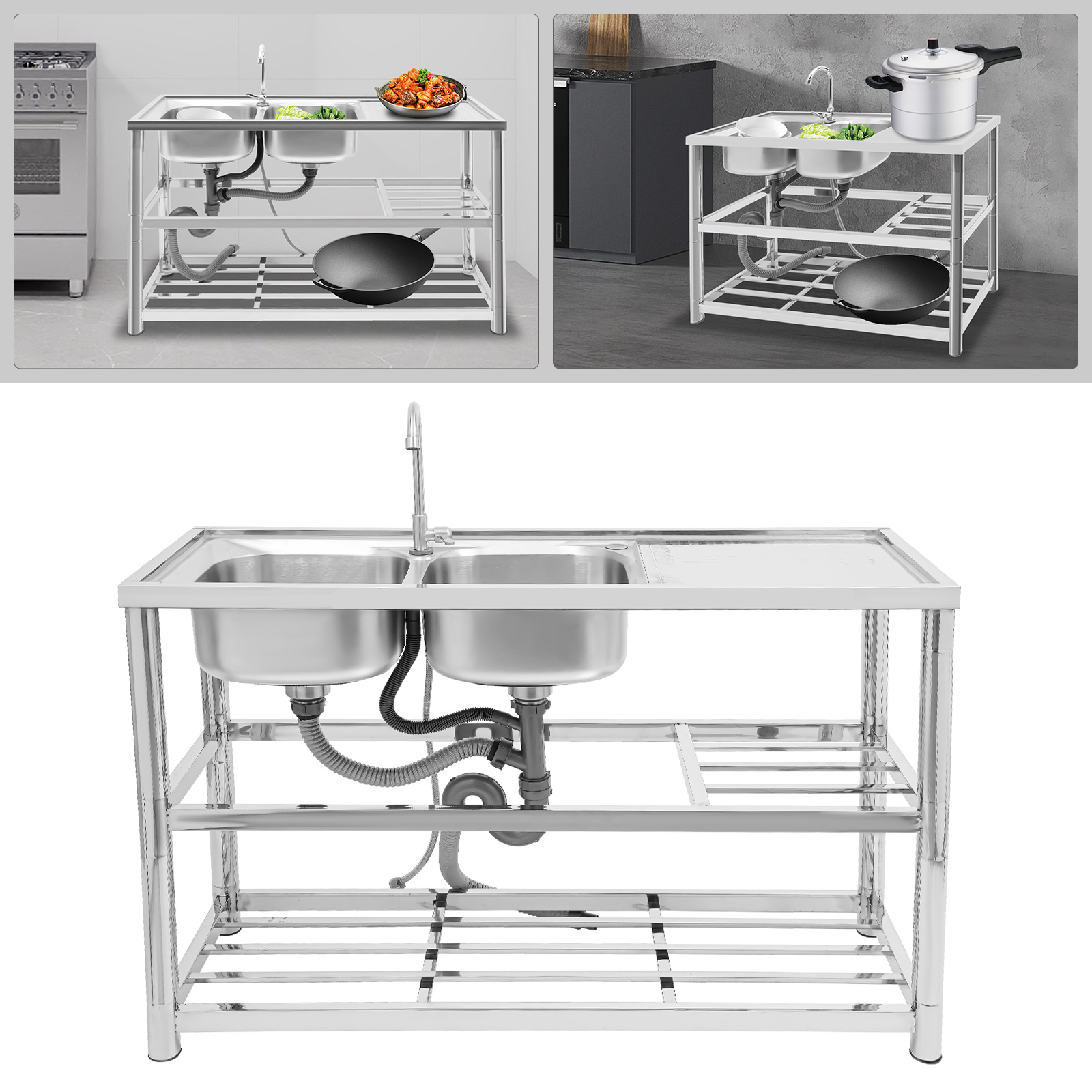 Freestanding Stainless-Steel 2 - огляд і ціна Commercial Kitchen Kitchen