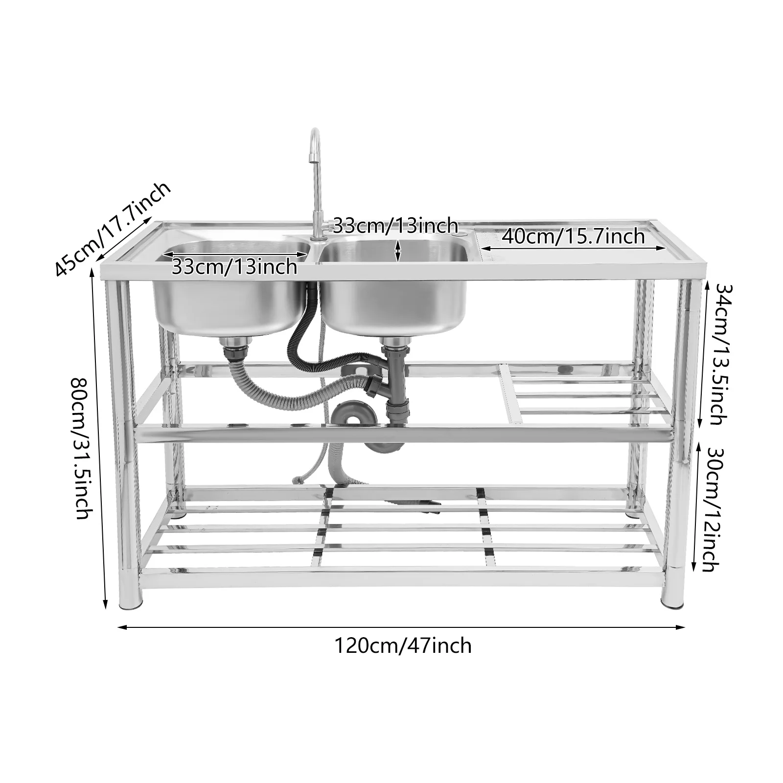 Freestanding Stainless-Steel 2 - огляд і ціна Commercial Kitchen Kitchen