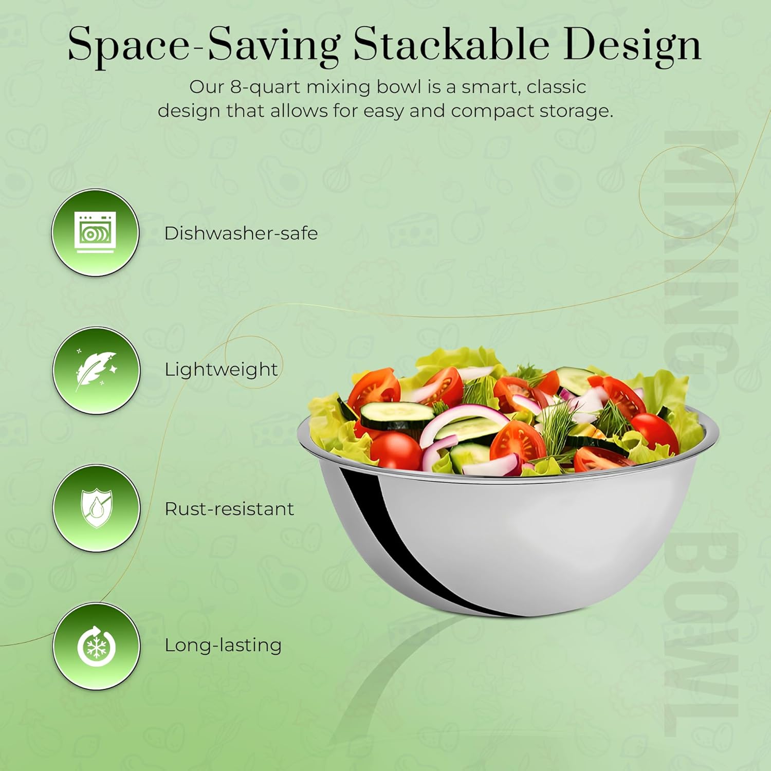 Stainless Steel Mixing Bowls 8 - огляд і ціна Commercial Kitchen Products