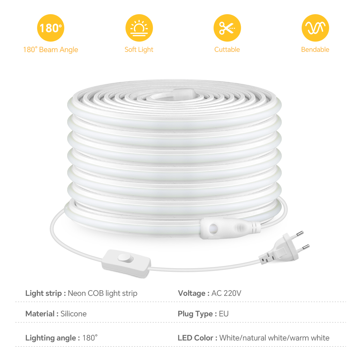 220V COB Led Strip High Densit - огляд і ціна Commercial Kitchen Lights