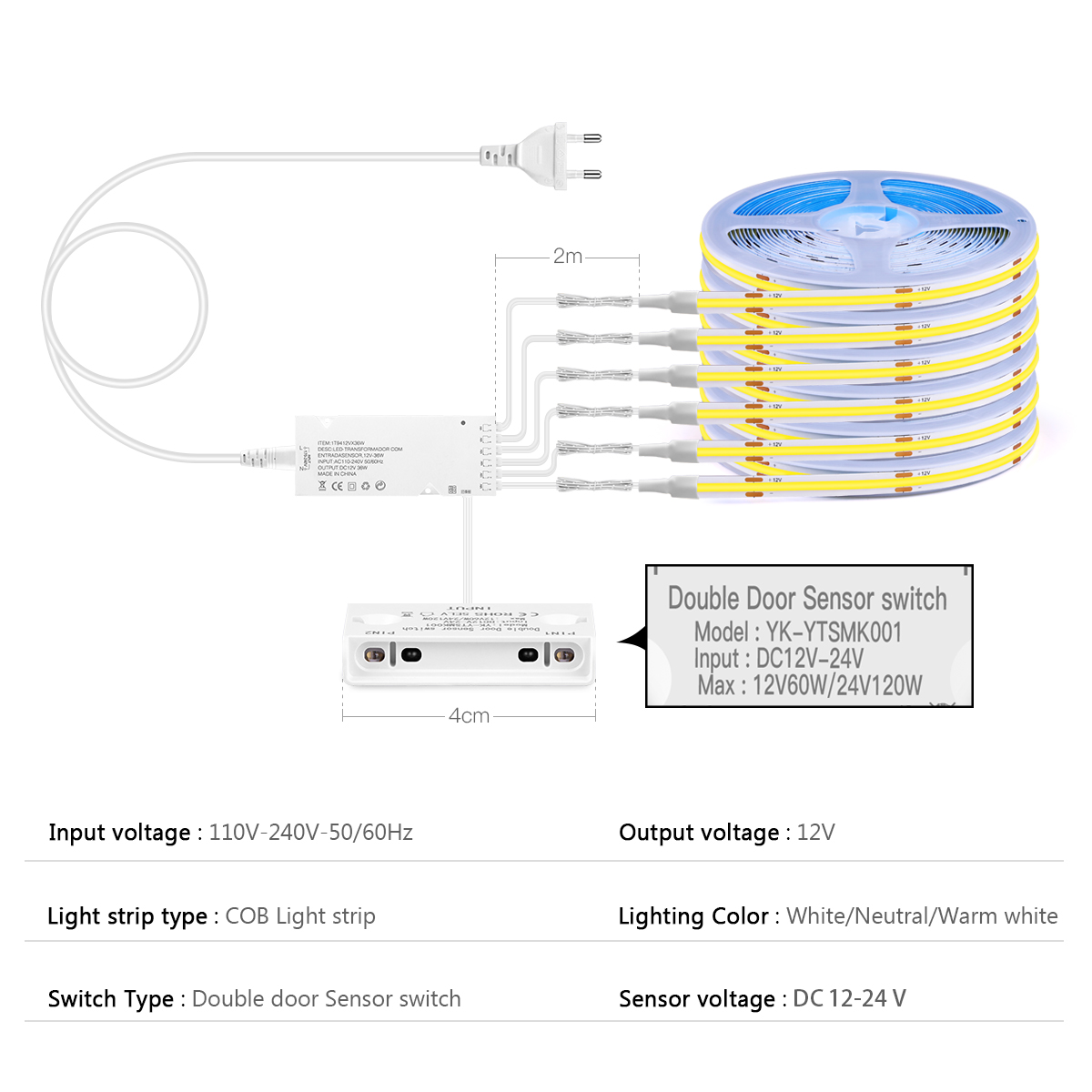 DIY Smart Switch COB LED Strip - огляд і ціна Commercial Kitchen Lights