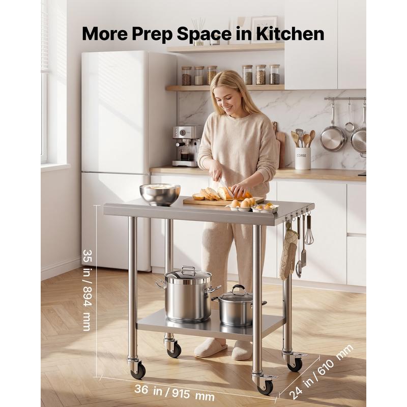 Stainless Steel Work Table, 24 - огляд і ціна Commercial Kitchen Backsplash