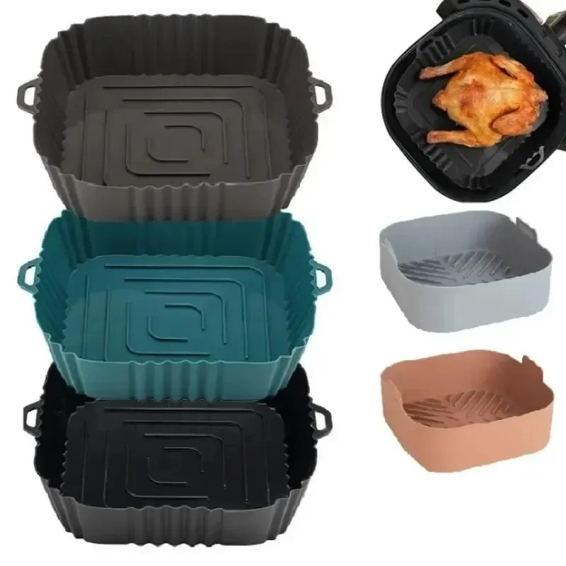 1PC Silicone Air Fryer Basket, - огляд і ціна Deep Fryer Commercial