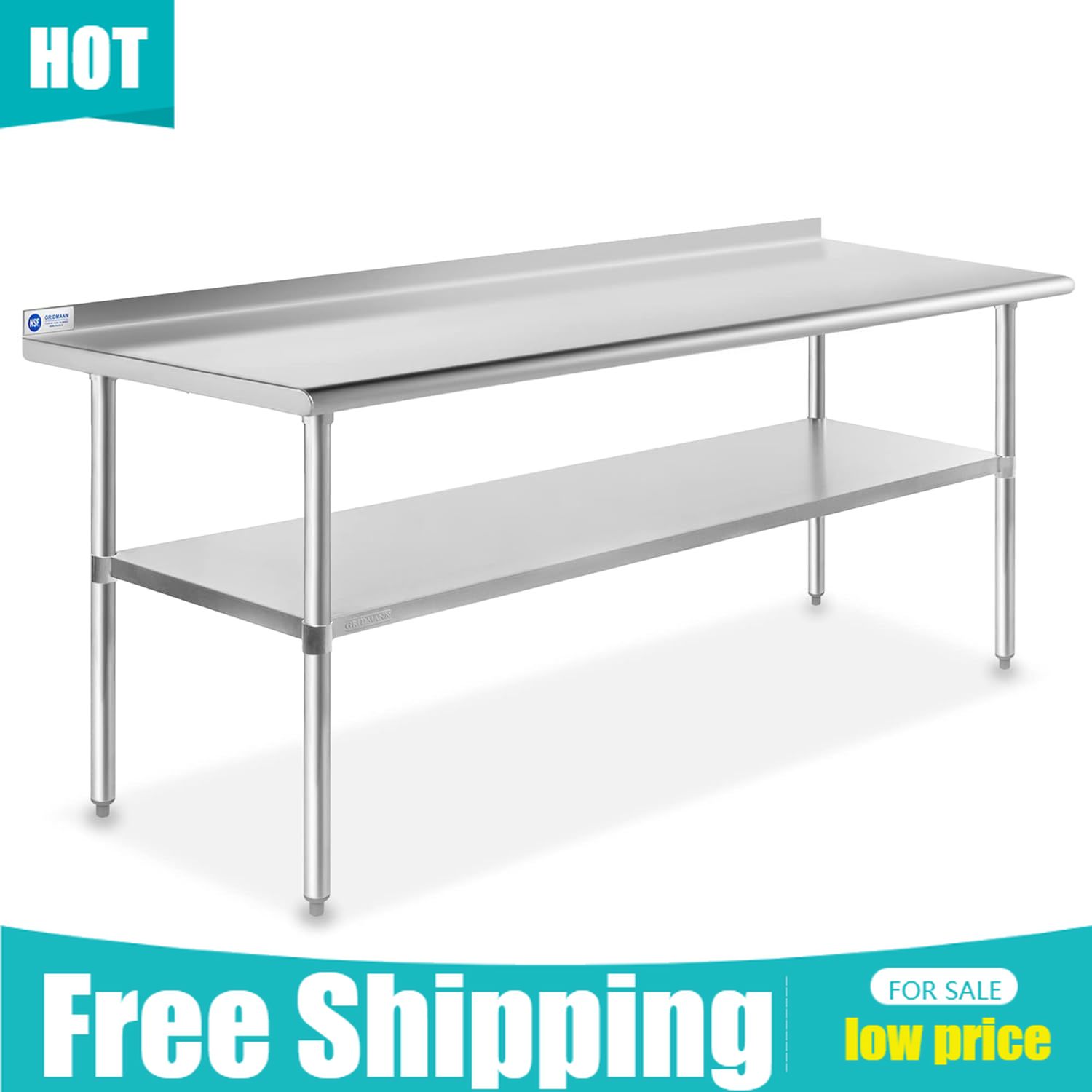 Stainless Steel Kitchen Prep T - огляд і ціна Commercial Kitchen Backsplash