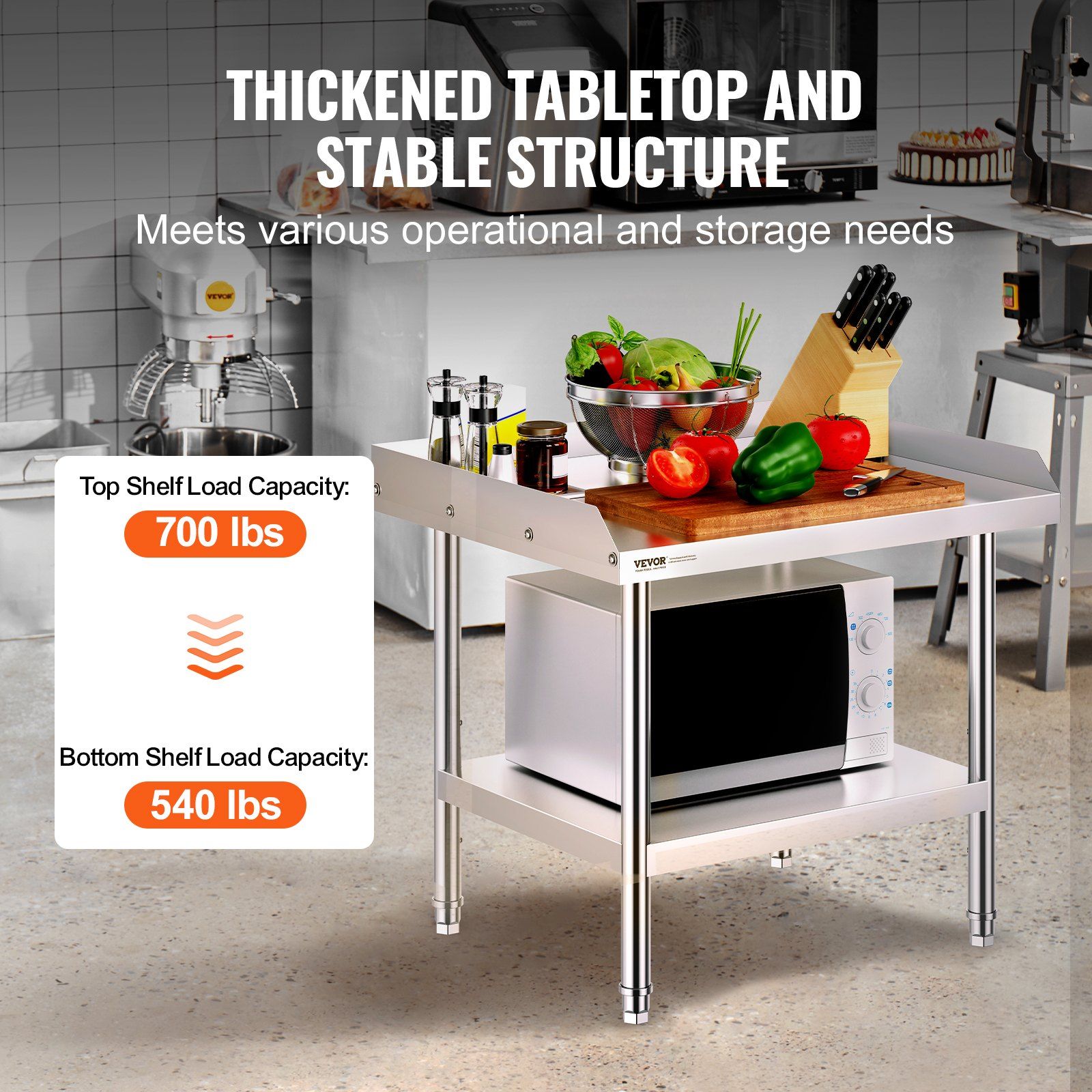 Durable Stainless Steel Work T - огляд і ціна Commercial Kitchen Backsplash