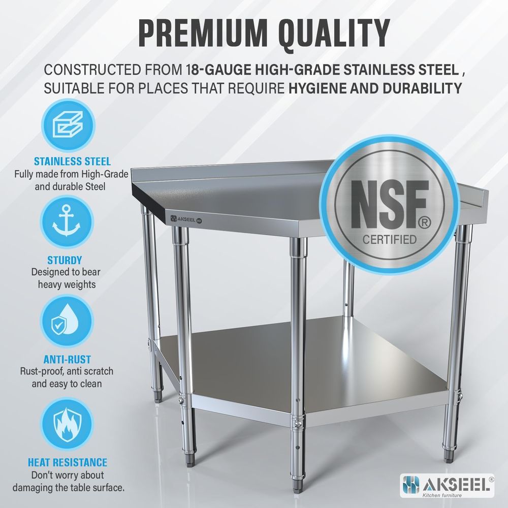 StainlSteel Work Table - ood P - огляд і ціна Commercial Kitchen Backsplash