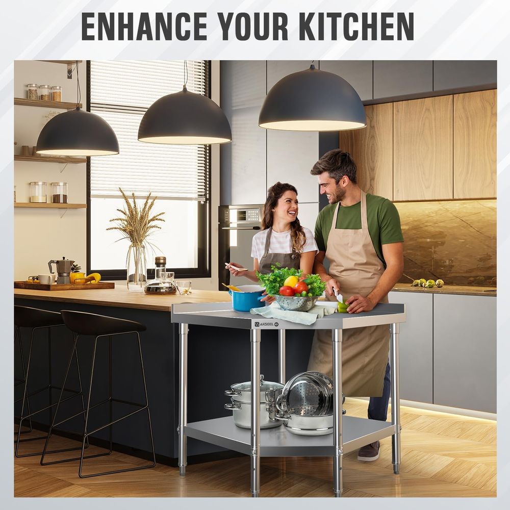 StainlSteel Work Table - ood P - огляд і ціна Commercial Kitchen Backsplash