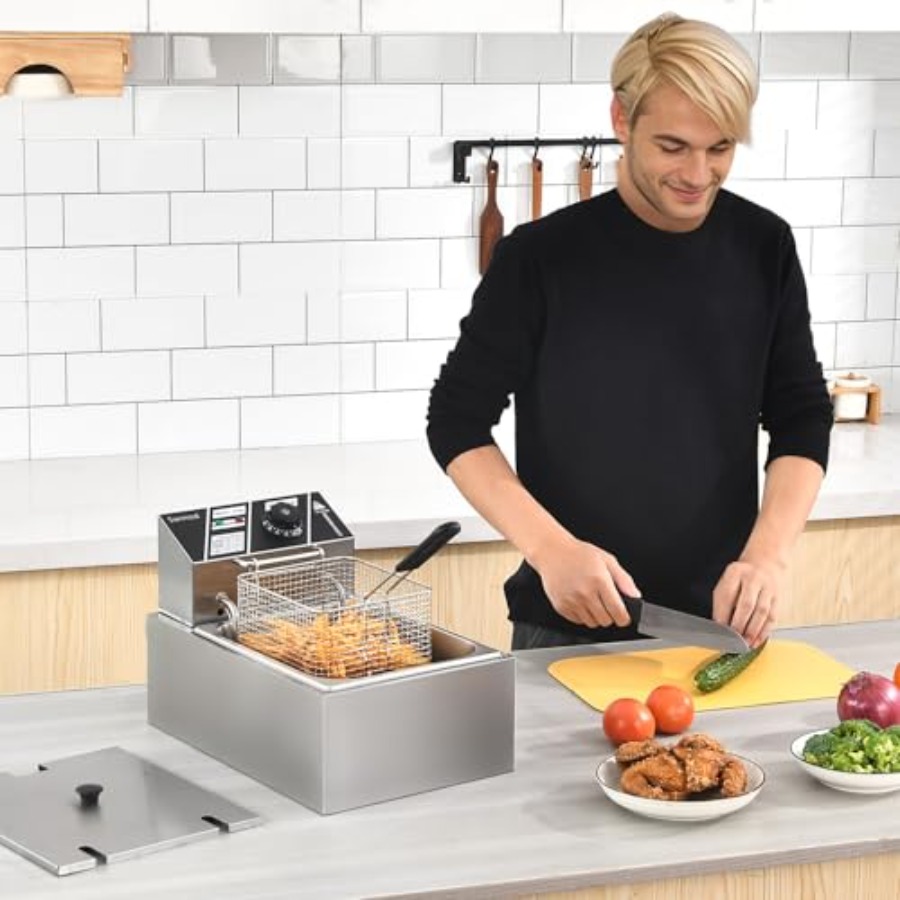 Electric Deep Fryer with Baske - огляд і ціна Deep Fryer Commercial