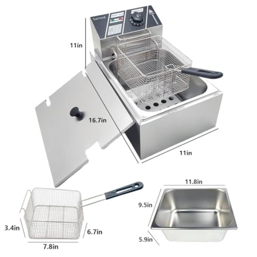 Electric Deep Fryer with Baske - огляд і ціна Deep Fryer Commercial