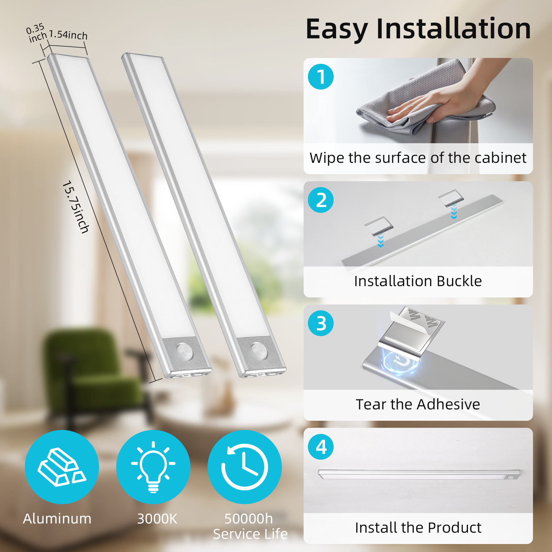 Night Light Under Cabinet Ligh - огляд і ціна Commercial Kitchen Lights