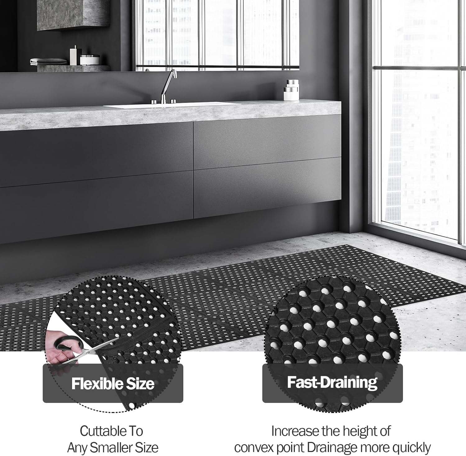 Anti-Fatigue Drainage Rubber M - огляд і ціна Commercial Kitchen Products