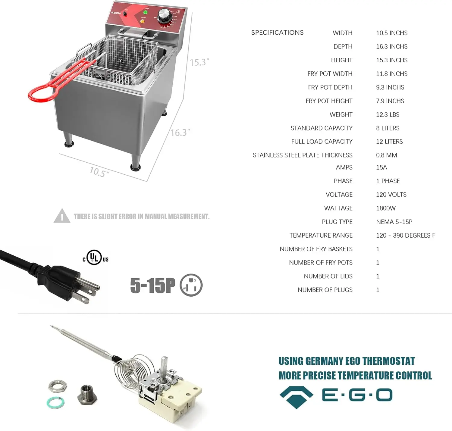 Deep Fryer with Basket Commerc - огляд і ціна Deep Fryer Commercial