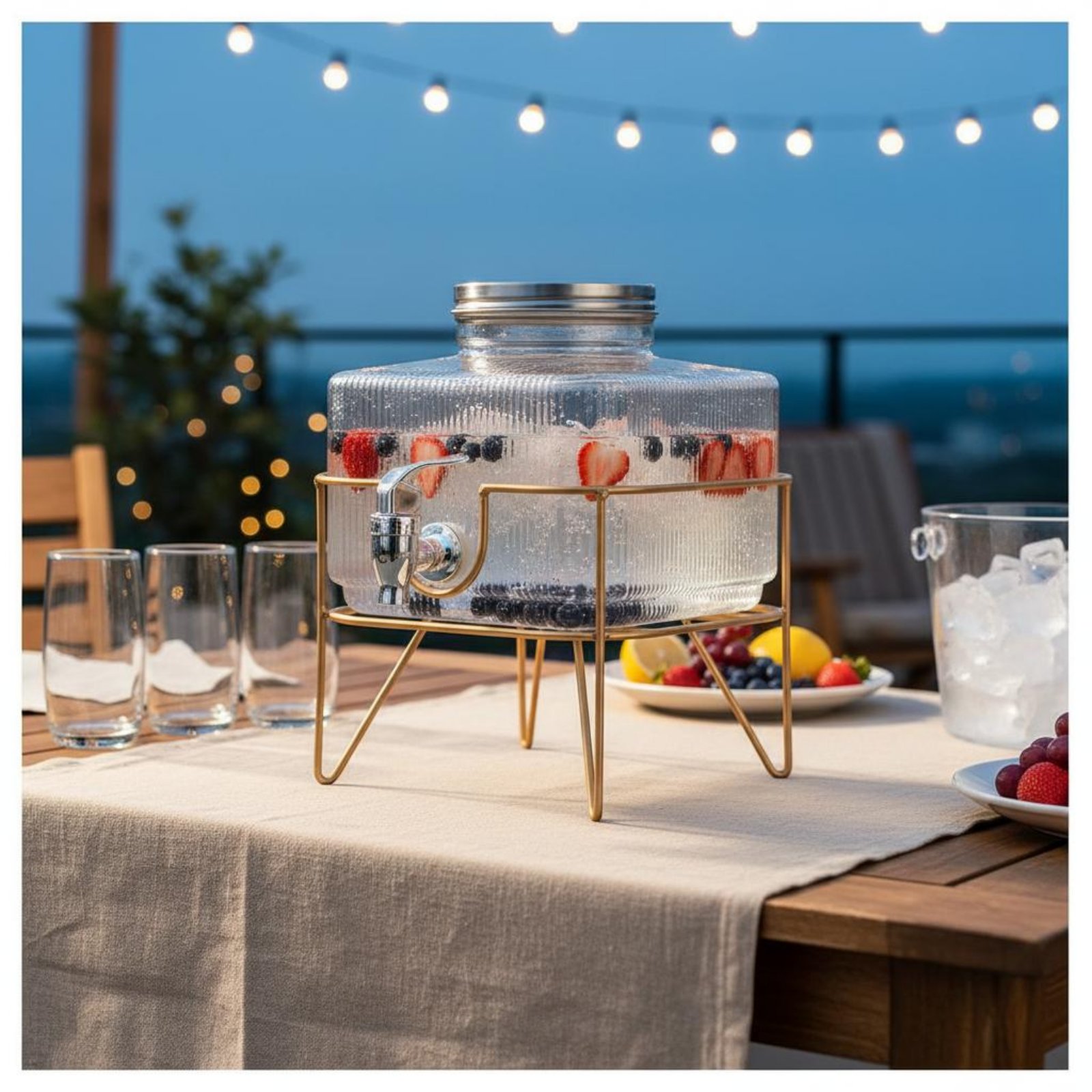 Glass Beverage Dispenser with  - огляд і ціна Cold Drink Dispenser