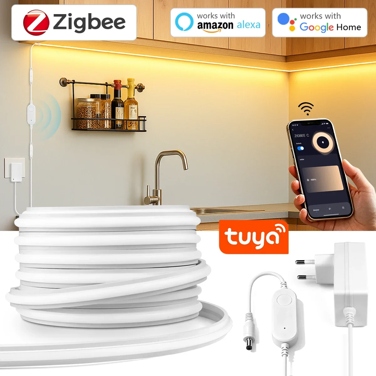 Zigbee 3.0 24V Neon LED Strip  - огляд і ціна Commercial Kitchen Lights