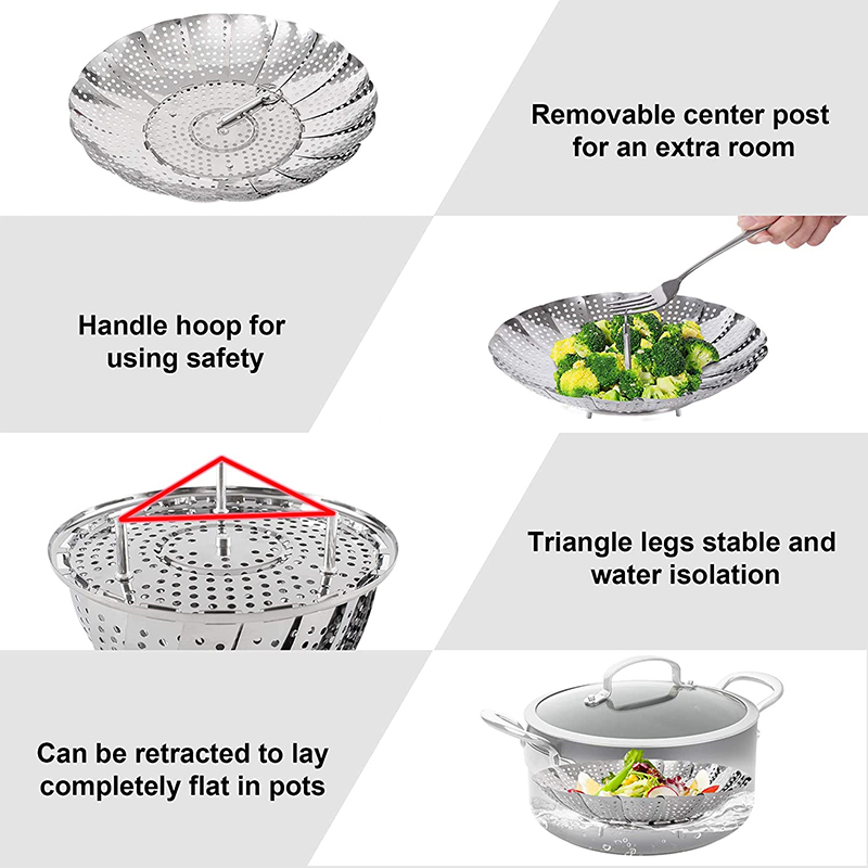 LMETJMA Expandable Stainless S - огляд і ціна Commercial Kitchen Steamer